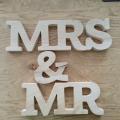 Lettres Mr & Mrs - hauteur 9 cm